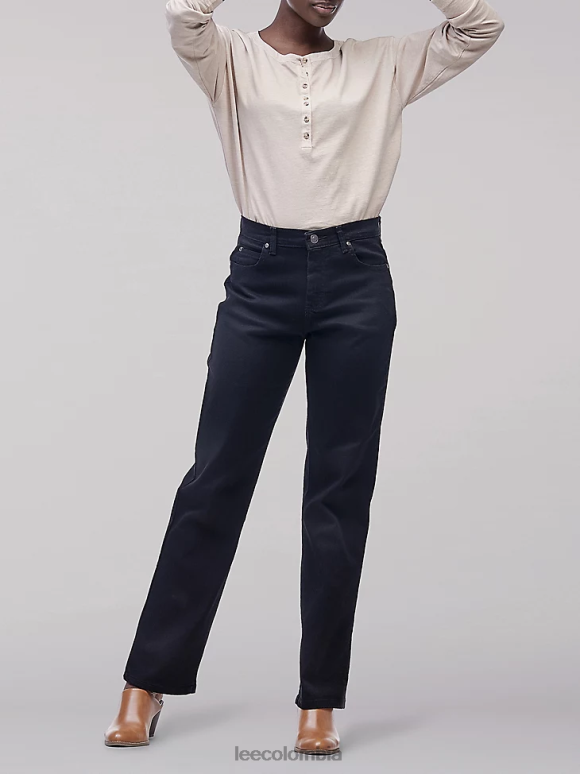 Lee mujer jeans originales de corte relajado y pernera recta negro premium ropa Z6H6F18