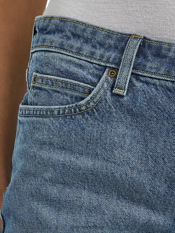 Lee mujer jeans rectos de talle bajo velocidad azul ropa Z6H6F13