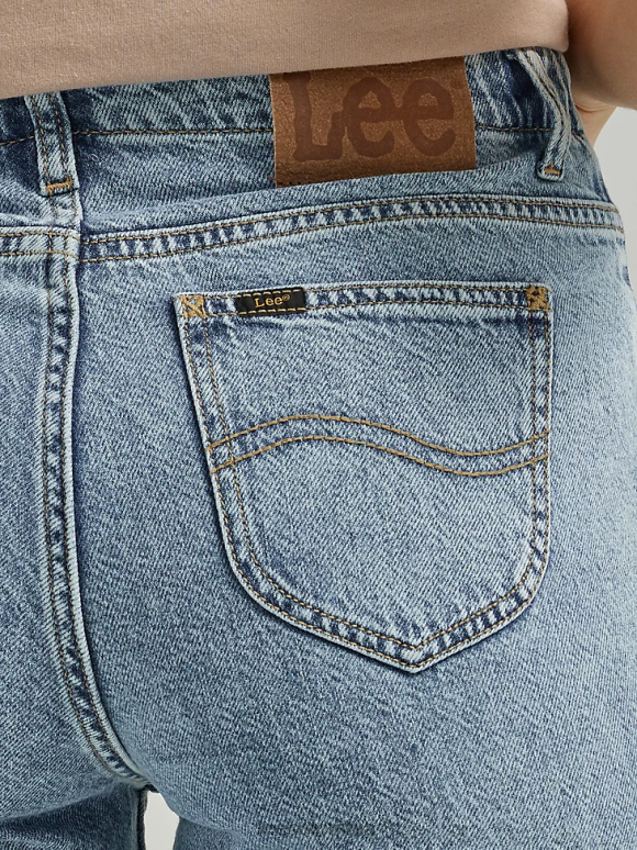 Lee mujer jeans rectos elásticos de talle alto santuario de luz ropa Z6H6F19